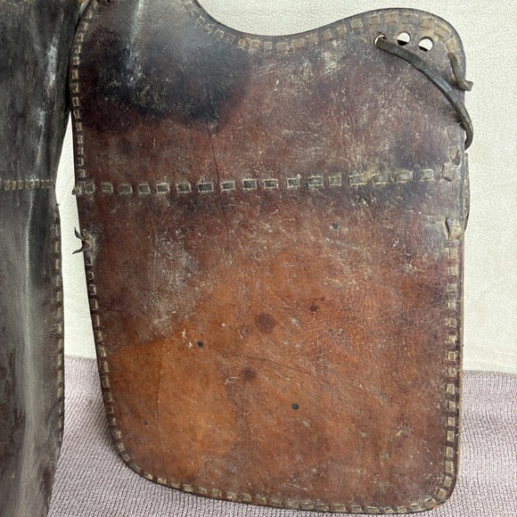 Antique 1900 - 1915 Navajo Native Western‎ Leather Saddle Bags Handmade - Picture 8 of 11